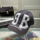 White Grey Casual Street Letters Patchwork Contrast Hat
