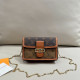 Brown Casual Street Letters Patchwork Chains Contrast Bags