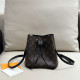 Black Brown Casual Daily Letters Draw String Contrast Bags