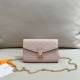 Pink Casual Letters Metal Accessories Trim Chains Embossed Bags