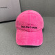 Rose Red Street Hip Hop Letters Embroidered Distressed Hat