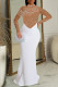 Apricot Elegant Patchwork Slit Hot Drill Zipper O Neck Long Dresses