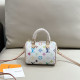 White Casual Letters Patchwork Chains Contrast Bags