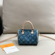 The cowboy blue Casual Daily Letters Patchwork Zipper Bags