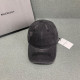 Black Gray Casual Street Letters Embroidered Distressed Hat