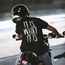 Black IT IS WHAT IT IS PRINTED MEN'S T-SHIRT