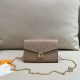 Nude Pink Casual Letters Metal Accessories Trim Chains Embossed Bags
