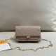 Nude Pink Casual Street Letters Patchwork Chains Embossed Bags