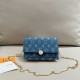 The cowboy blue Casual Letters Distressed Chains Bags