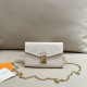 White Casual Letters Metal Accessories Trim Chains Embossed Bags