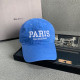 Blue Casual Street Letters Embroidered Patchwork Hat