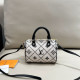 White Casual Street Letters Patchwork Zipper Contrast Bags