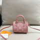 Rose Pink Casual Street Letters Patchwork Zipper Contrast Bags