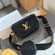 Black Casual Street Solid Color Metal Accessories Trim Chains Texture Bags