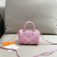 Pink Casual Street Letters Patchwork Zipper Contrast Bags