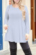 Light Gray Casual Print Patchwork O Neck T-Shirts