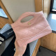 Pink Casual Street Solid Color Patchwork Metal Accessories Trim Texture Bags