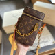 Brown Casual Daily Letters Patchwork Chains Zipper Bags