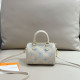 White Blue Casual Street Letters Patchwork Zipper Contrast Bags