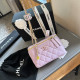Purple Casual Daily Solid Color Metal Accessories Trim Zipper Bags