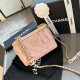 Pink Casual Daily Solid Color Metal Accessories Trim Zipper Bags