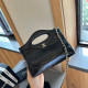 Black Casual Street Solid Color Patchwork Metal Accessories Trim Texture Bags
