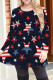 Black Casual Print Patchwork O Neck T-Shirts
