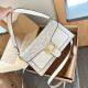 White Casual Daily Letters Patchwork Metal Accessories Trim Bags
