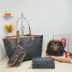 Black Gray Casual Street Letters Draw String Patchwork Contrast Bags