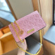 Pink Casual Daily Letters Chains Embossed Bags