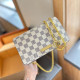 White Casual Plaid Chains Contrast Bags