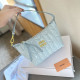 Blue Casual Street Letters Zipper Texture Bags