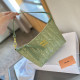 Green Casual Street Letters Zipper Texture Bags