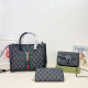 Black Gray Casual Street Letters Patchwork Chains Bags