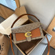Orange Brown Casual Daily Letters Patchwork Metal Accessories Trim Contrast Bags