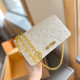 White Casual Daily Letters Chains Embossed Bags