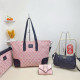 Pink Casual Street Letters Patchwork Chains Contrast Bags