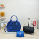Navy Casual Daily Letters Patchwork Chains Pearls Decor Bags