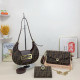 Brown Casual Street Letters Patchwork Metal Accessories Trim Bags