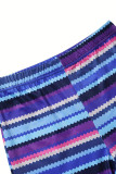 Colour Street Colorblock Patchwork Skinny Mid Waist Speaker Patchwork Bottoms