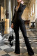 Black Casual Letters Patchwork Zipper Zipper Collar Skinny Jumpsuits