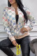 Apricot Casual Letters Patchwork Zipper Zipper Collar Outerwear