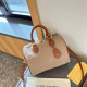 Apricot Casual Street Letters Patchwork Contrast Embossed Bags