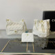 White Casual Daily Letters Patchwork Beading Texture Bags