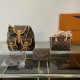 Brown Casual Street Letters Patchwork Chains Contrast Bags