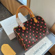 Brown Casual Graffiti Print Letters Zipper Contrast Bags