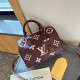 Burgundy Casual Street Letters Patchwork Zipper Contrast Bags