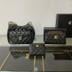 Black Casual Street Letters Patchwork Metal Accessories Trim Texture Bags