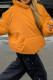 Orange Casual Solid Color Pocket Patchwork Hooded Tops