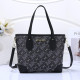 Black Street Letters Patchwork Zipper Bags